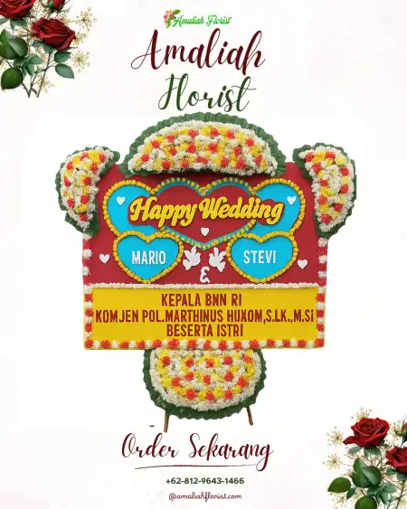 Papan Bunga Pernikahan Tanjung Karya